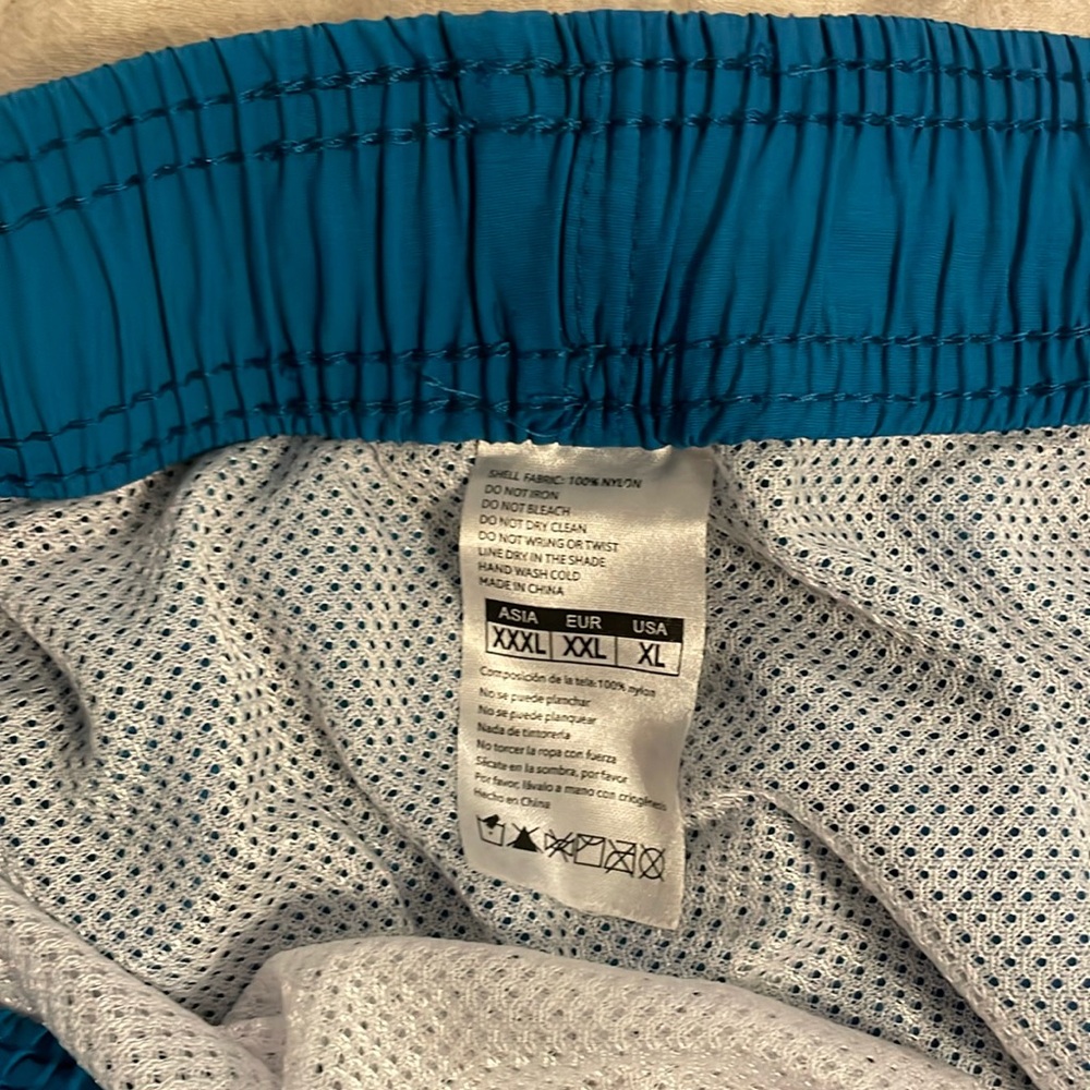 Like new swim trunks not sure of the brand